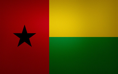 Closeup of Guinea Bissau flag