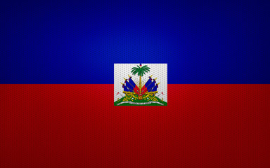 Closeup of Haiti flag