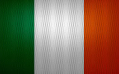 Closeup of Ireland flag