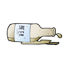 cartoon spilled beer