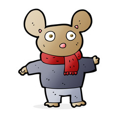 cartoon mouse in clothes