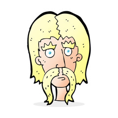 cartoon man with long mustache
