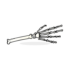 cartoon skeleton hand