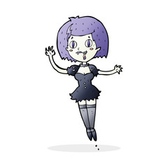 cartoon happy vampire girl