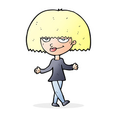 cartoon smug looking woman