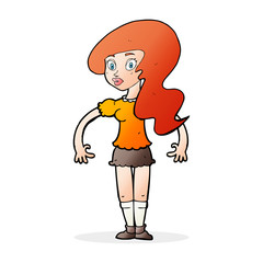 cartoon pretty woman