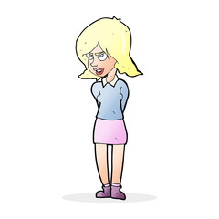 cartoon annoyed woman