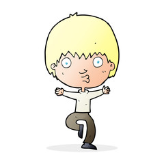 Obraz premium cartoon excited boy
