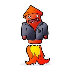 Obraz premium cartoon firework in business suit