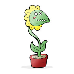 cartoon monster plant