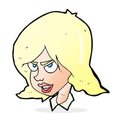 cartoon annoyed woman