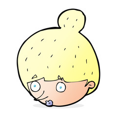 cartoon surprised woman's face