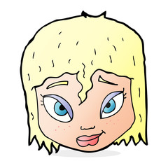 cartoon female face