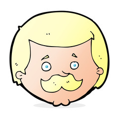 Obraz premium cartoon man with mustache