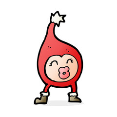 cartoon funny christmas creature