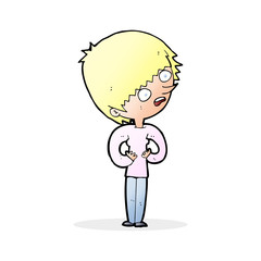 cartoon shocked woman