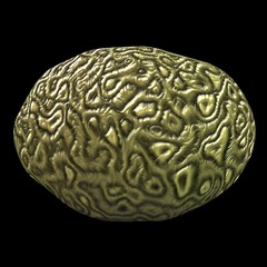 Illustration of abstract brain on black background