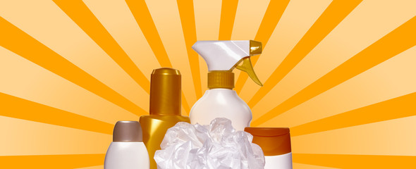 Kosmetik - Verpackungen, orange, Banner