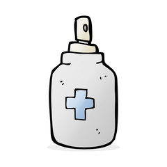 Obraz premium cartoon antiseptic spray
