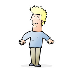cartoon stressed man