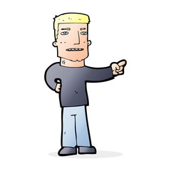 cartoon man pointing