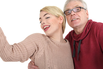 zusammen lachen und Spaß haben