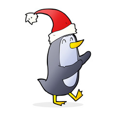 cartoon christmas penguin
