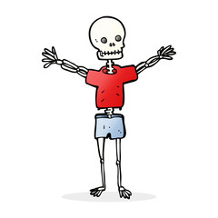 Fototapeta premium cartoon skeleton in clothes