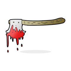 cartoon bloody axe