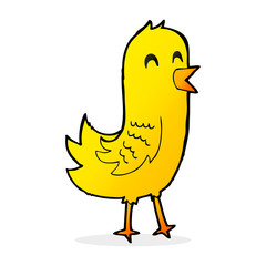 cartoon happy bird