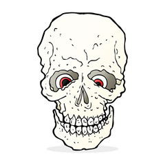 cartoon spooky skull