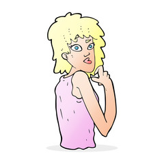 cartoon surprised woman