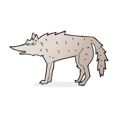 cartoon wolf