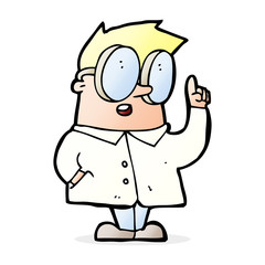 cartoon scientist