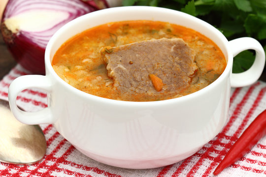 soup kharcho.  Georgian cuisine.