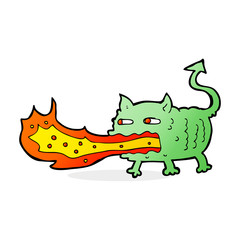 cartoon fire breathing imp
