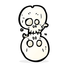 cartoon halloween bone number