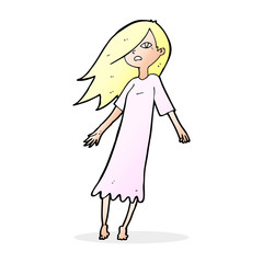 cartoon ghost like girl