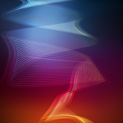Neon abstract background vector concept of transparent wave