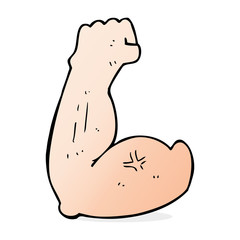 flexing bicep cartoon