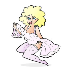 cartoon woman changing