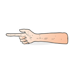 pointing hand cartoon