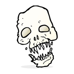 cartoon scary skull
