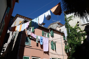 Wäscheleine in Rovinj