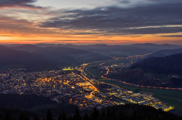 Haslach im Kinzigtal bei Nacht