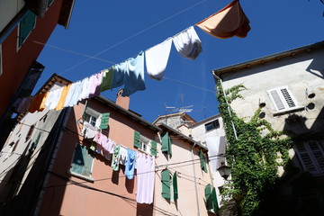Wäscheleine in Rovinj