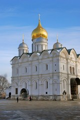Fototapeta na wymiar Archangels church. Moscow Kremlin. Color photo.