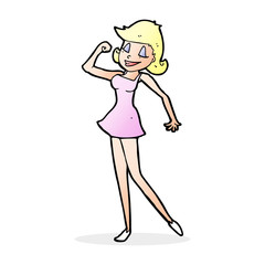 cartoon woman with can do attitude