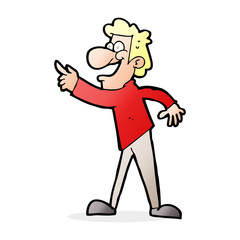 cartoon man pointing and laughing