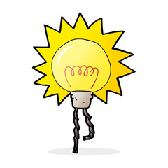 cartoon light bulb